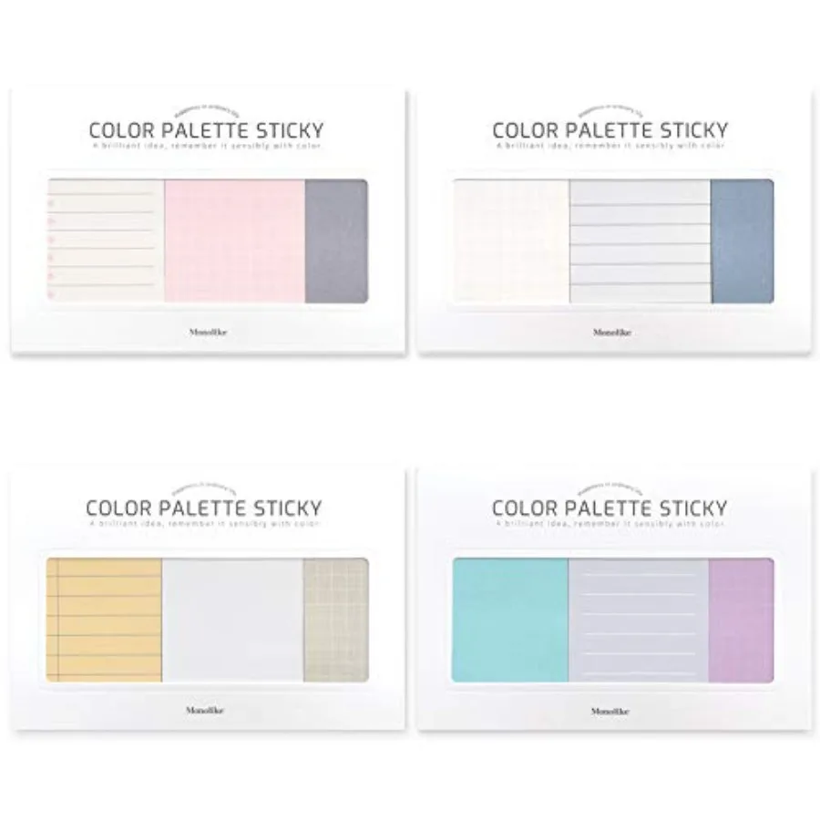 

Color Palette Sticky Plan 300 A Set 4p - Self-Adhesive Memo Pad 50 Sheets