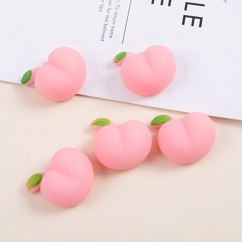 

2 Pcs HOT SALE Decompression Artifact Creative Cute Peach Squeeze Soft Elastic Toys Children Venting Ball Out Of Gas Small Toys