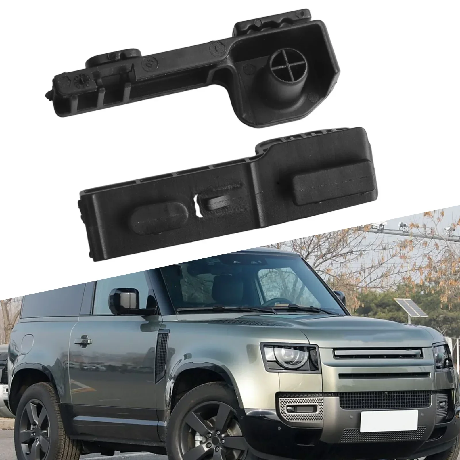 2pcs Car Roof Deflector Kit LR137034 For Land Rover For Defender L663 Car Sunroof Bracket Plastic Exterior Accessories LR137034