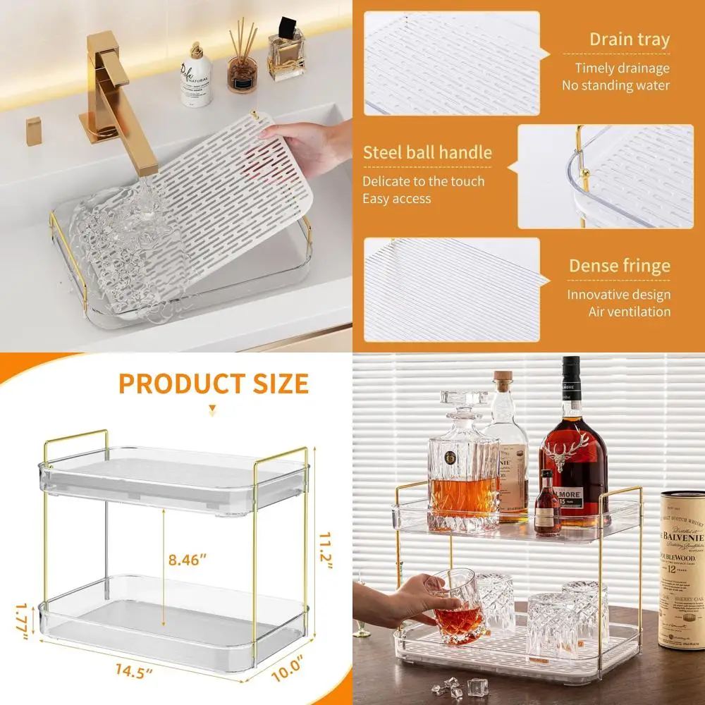 

Поднос для виски, подставка для стекла, подставка для кружек, органайзер для кофейных чашек, органайзер для ванной комнаты со сливом, декоративный держатель для бокалов для вина,