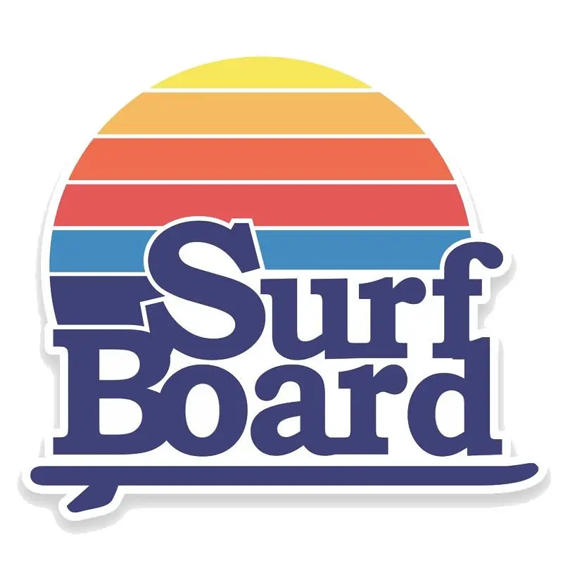 RuleMyLife 16.9CM*15.2CM  Fashion Retro Surf Board Decal PVC Motorcycle Car Sticker 11-00761