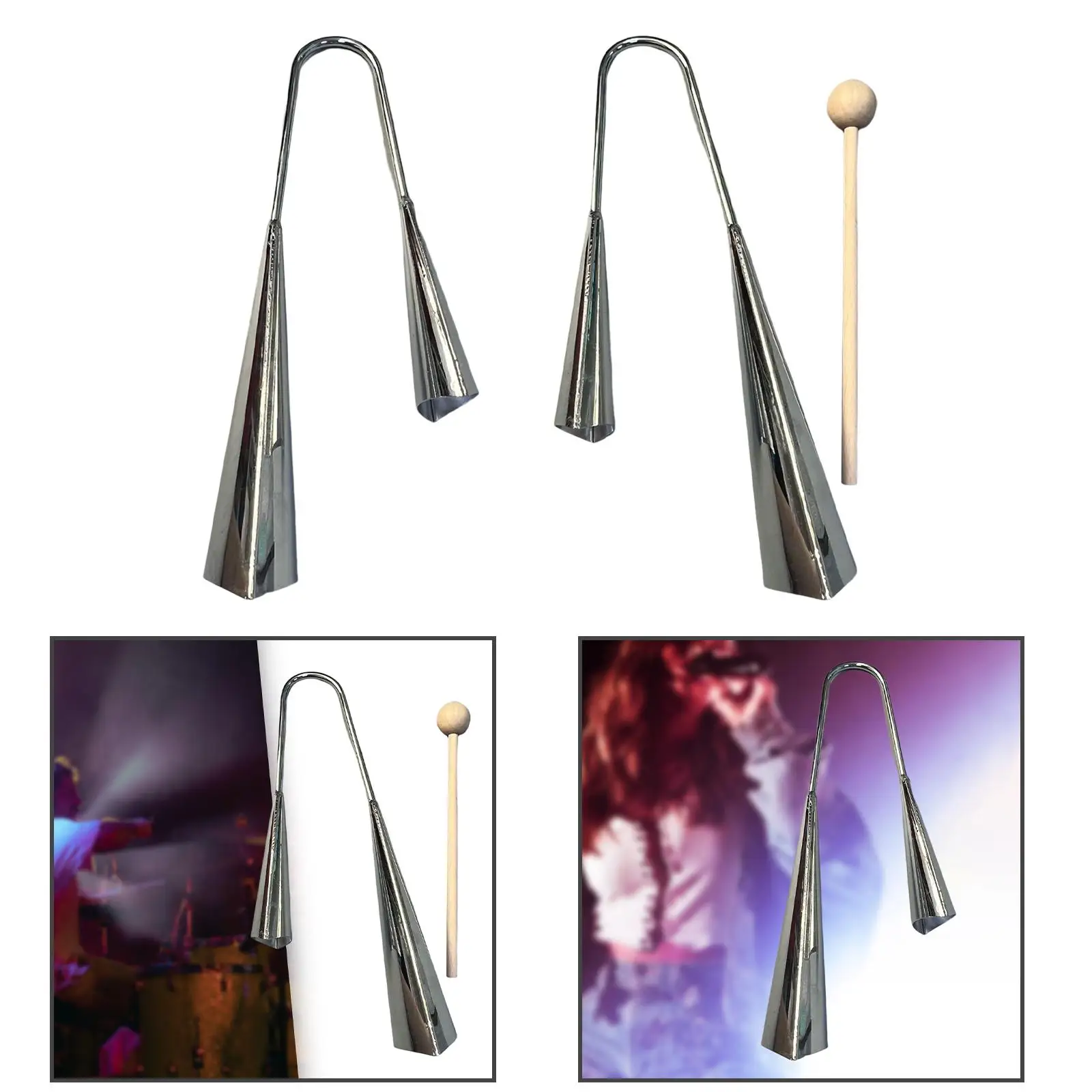 Sussidi didattici a doppia campana in metallo bicolore per bambini di musica latina per feste