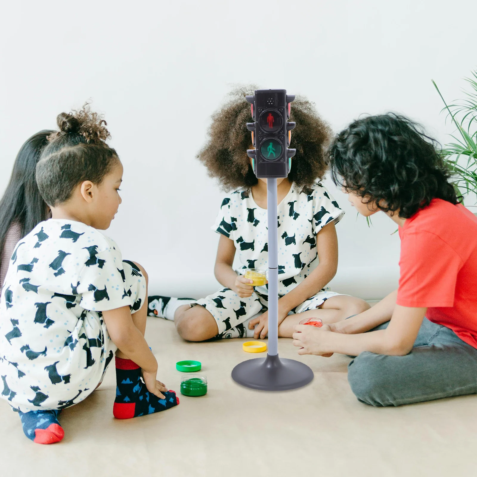 

1pc Simulation Traffic Light Educational Plaything For Kids Road Safety Non-Remote Vehicle Developmental Learning