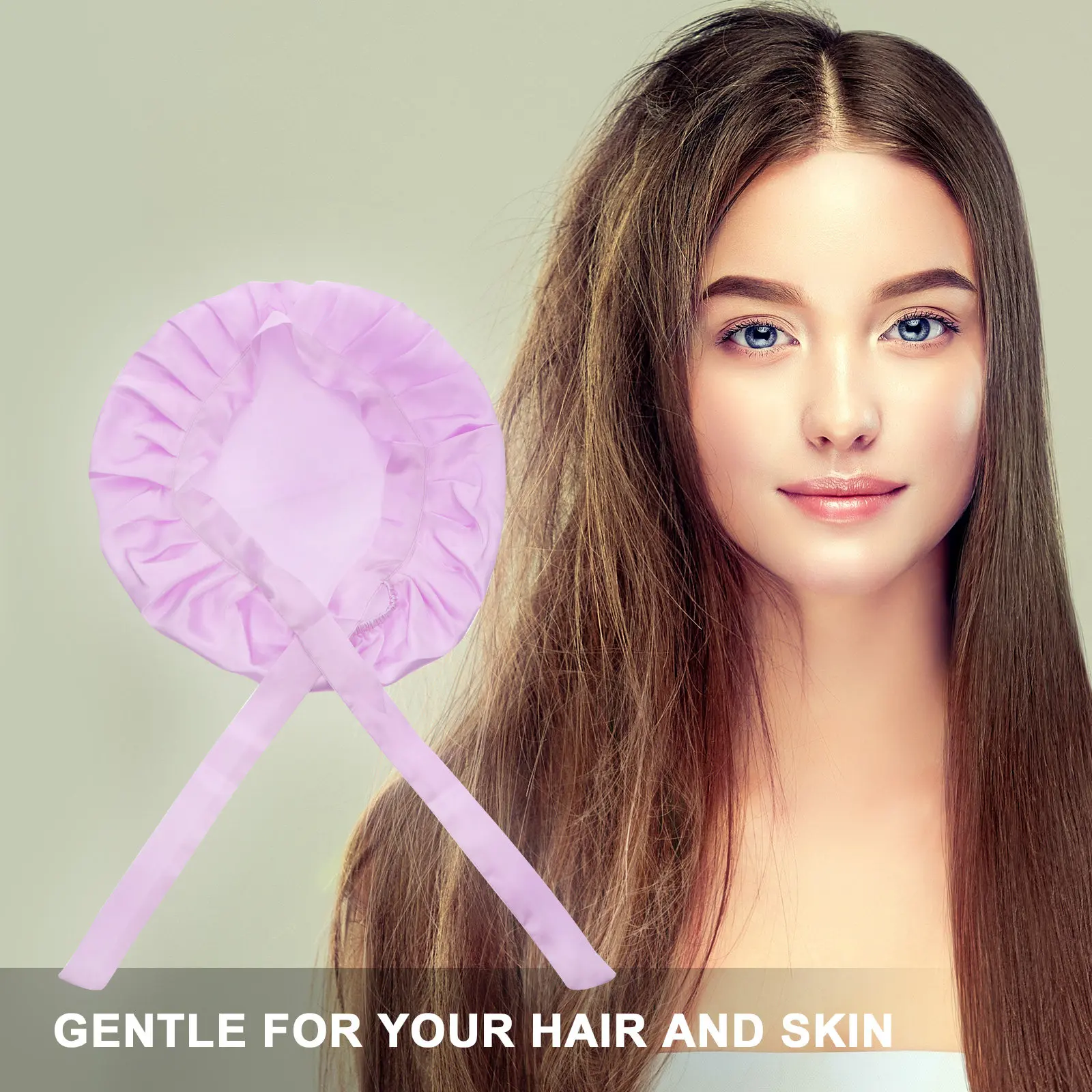 

1Pcs Hair Care Silk Sleeping Cap Elastic Adjustable Night Sleep Hat for Women Soft Comfortable Wash Face Bath Oil