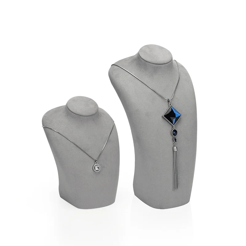 

Jewelry Display Stand with Glossy Velvet Leather Chain Necklace Display Rack Jewelry Display Rack Pendant Display Neck Formc