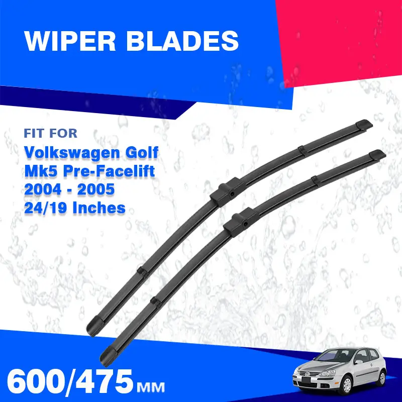 Front Wiper Blades For Volkswagen VW Golf V 5 Mk5 Pre-Facelift 2004 - 2005 Variant SW GTI Plus Windshield Windscreen Accessories