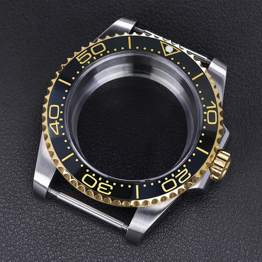 

40mm Luxury Watch Case Sapphire Glass Sloping Bezel for Submariner GMT NH34 NH35 NH36 Miyota 8215 ETA 2824 Movement Wholesa Case