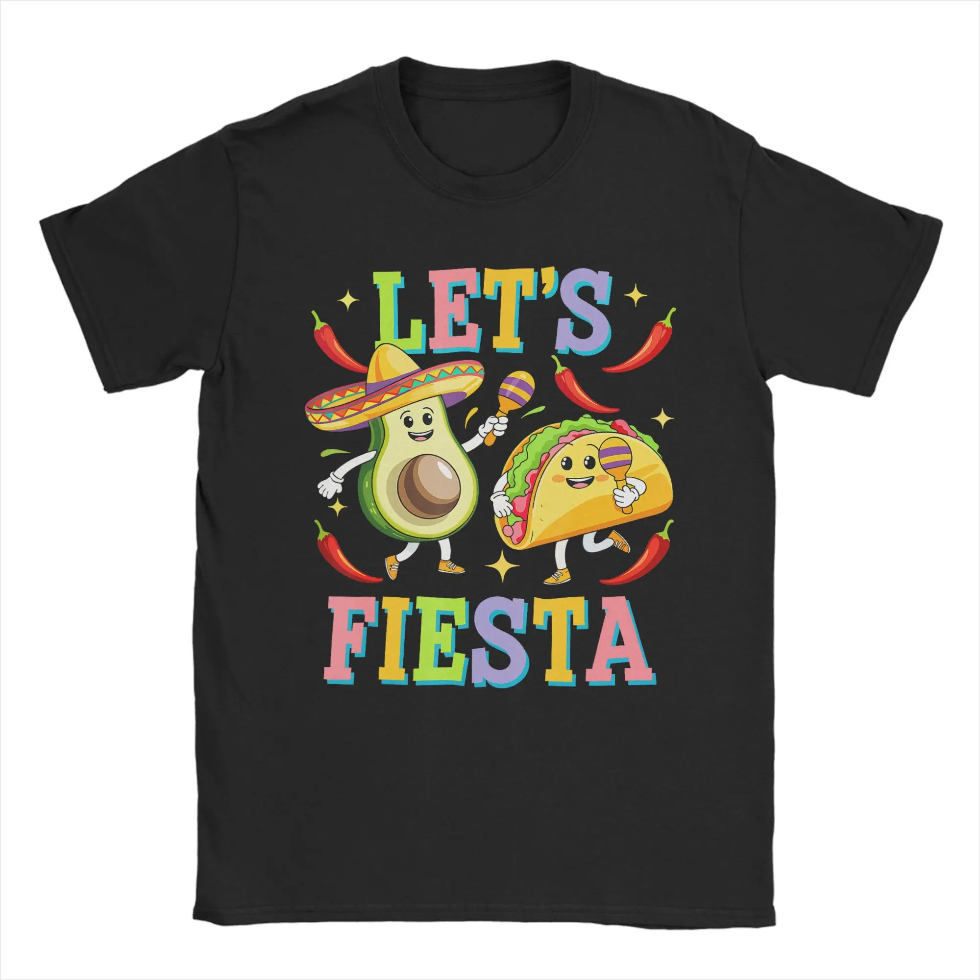 Tres Amigos Avocados Guac Cinco De Mayo Fiesta Men's T Shirt  Fun Tee Shirt Short Sleeve O Neck T-Shirt 100% Cotton 6XL Tops
