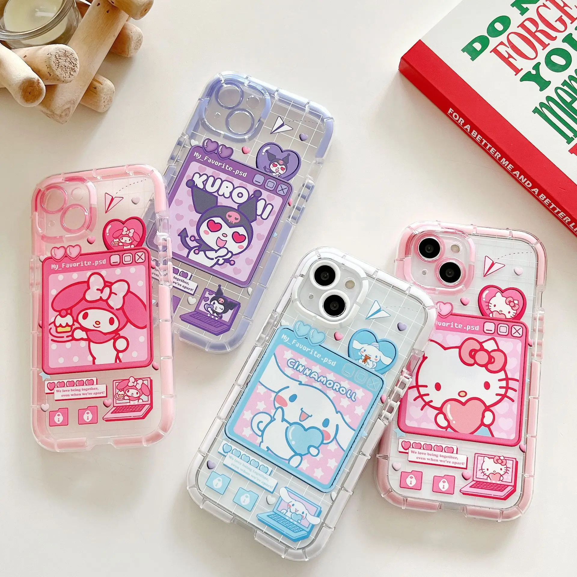 

Светящиеся Мультяшные кавайные животные Sanrio Apple 11 для Iphone12/13Pro макс. фотолампы Xs Max защита от падения периферийные товары