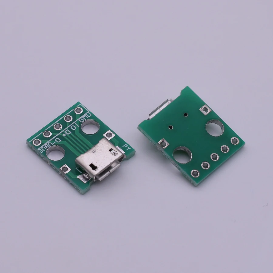 5-10 Buah Micro USB To DIP Adapter 5pin Female Connector Module Board Panel Female 5-Pin Pinboard B Type PCB 2.54 MM