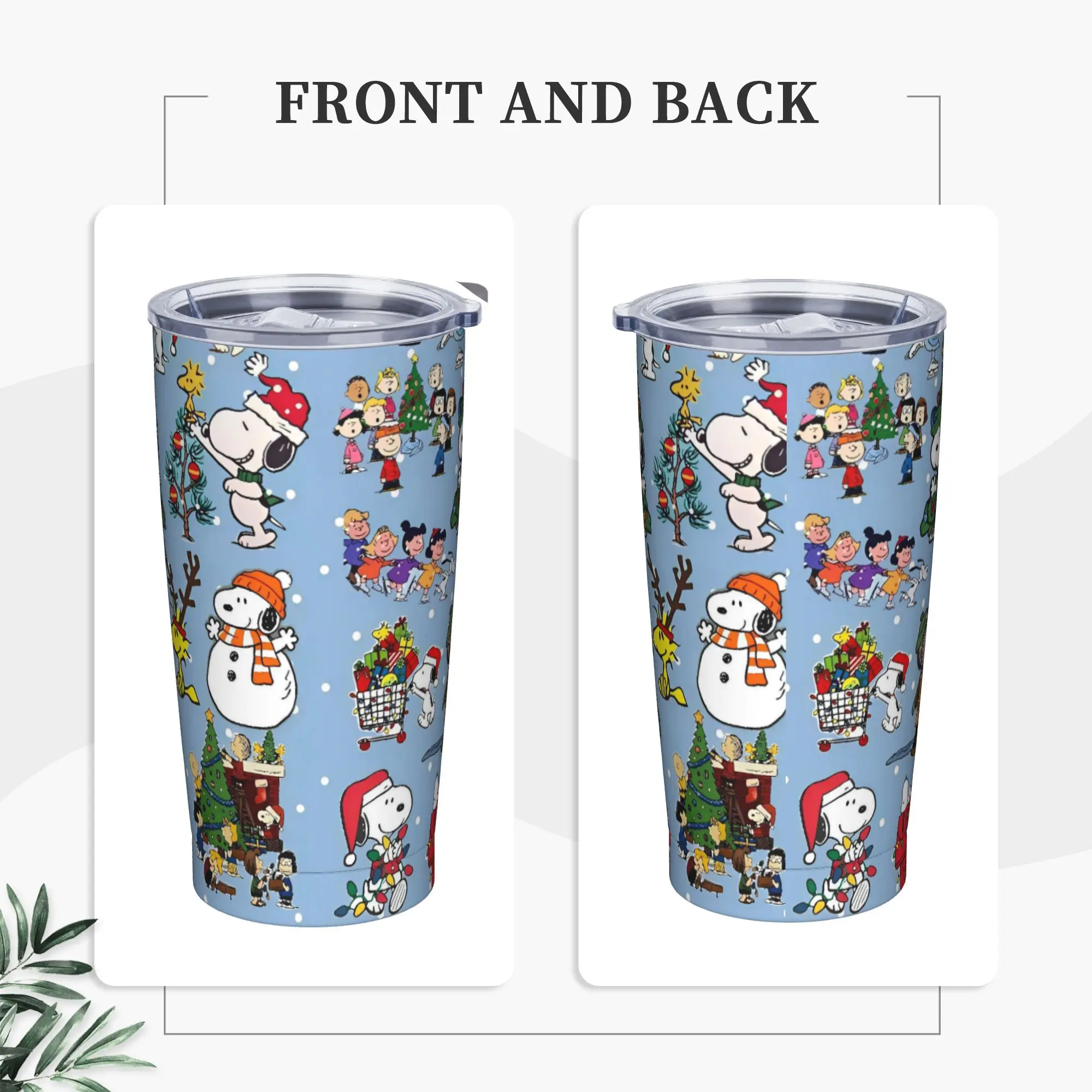 

Рождественский стакан Snoppys, бутылка для воды для холодных напитков, сохраняющая тепло, термокружка из нержавеющей стали, дорожные кружки на заказ, чашка