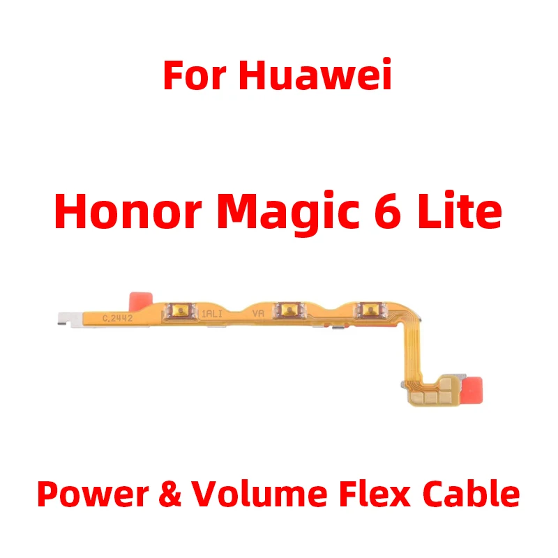 For Huawei Honor Magic 6 Lite Power ON OFF Volume Camera Key Button Switch Flex Cable Replacement