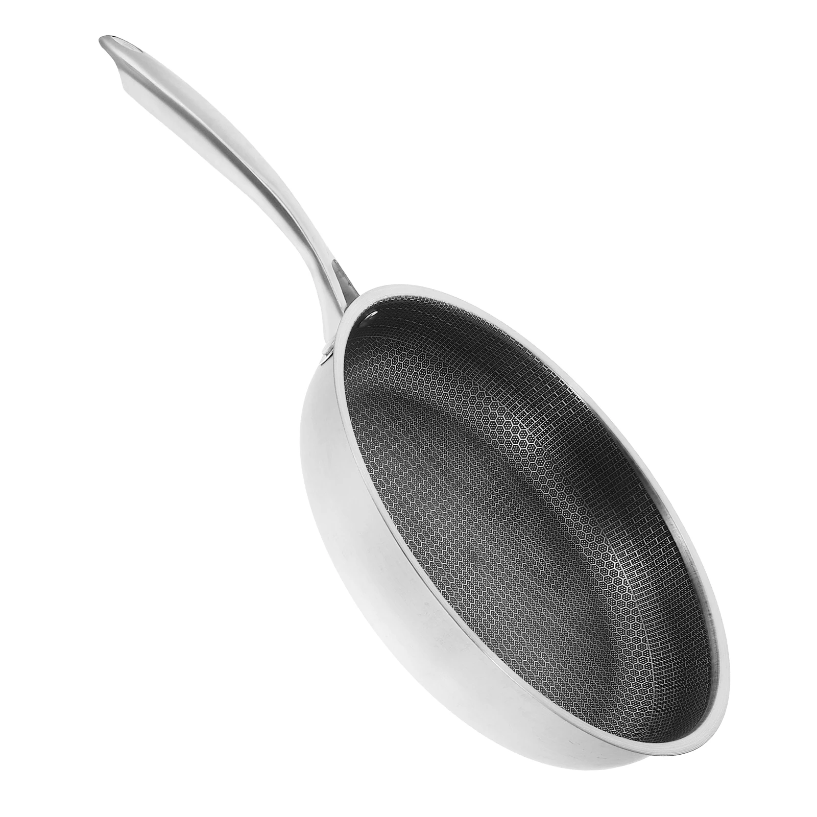 

Stainless Steel Honeycomb Frying Pan 28cm Non Stick Kitchen Cookware for Outdoor Cooking Egg Fry Pan Seafood Crab Fish