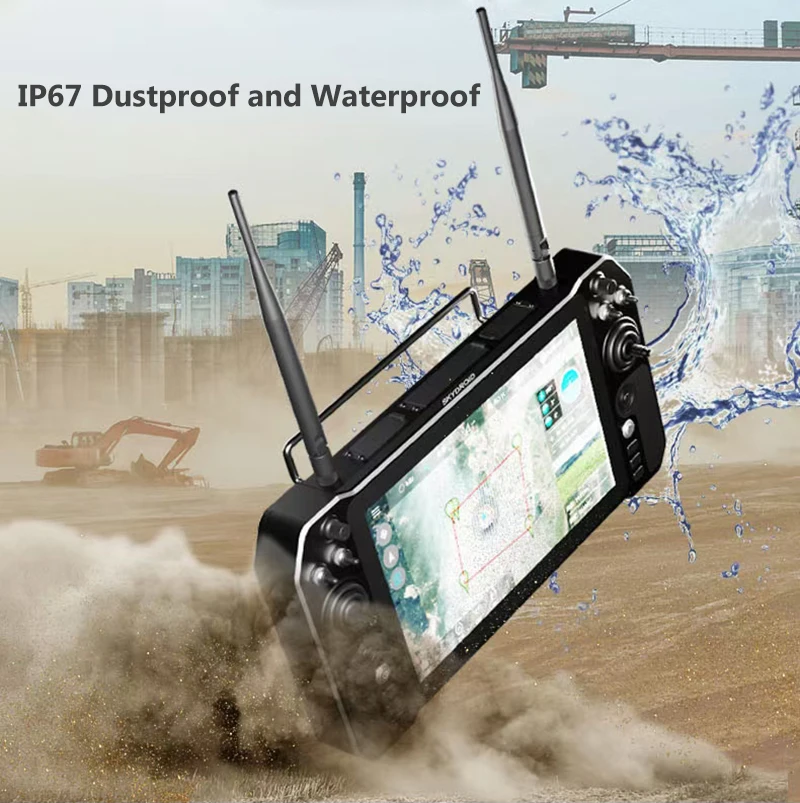 10.1 inch Touch Screen 30Km Video Data Link UAV Drone UGV Radio Joystick Wireless Remote Controller