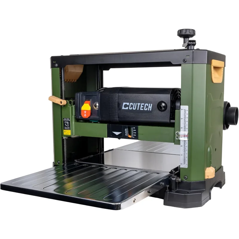 

40800H 13-Inch Spiral Cutterhead Benchtop Planer with 26 Tungsten Carbide Inserts, 2-Speed Feed Rate, Snipe Minimizer, and Board