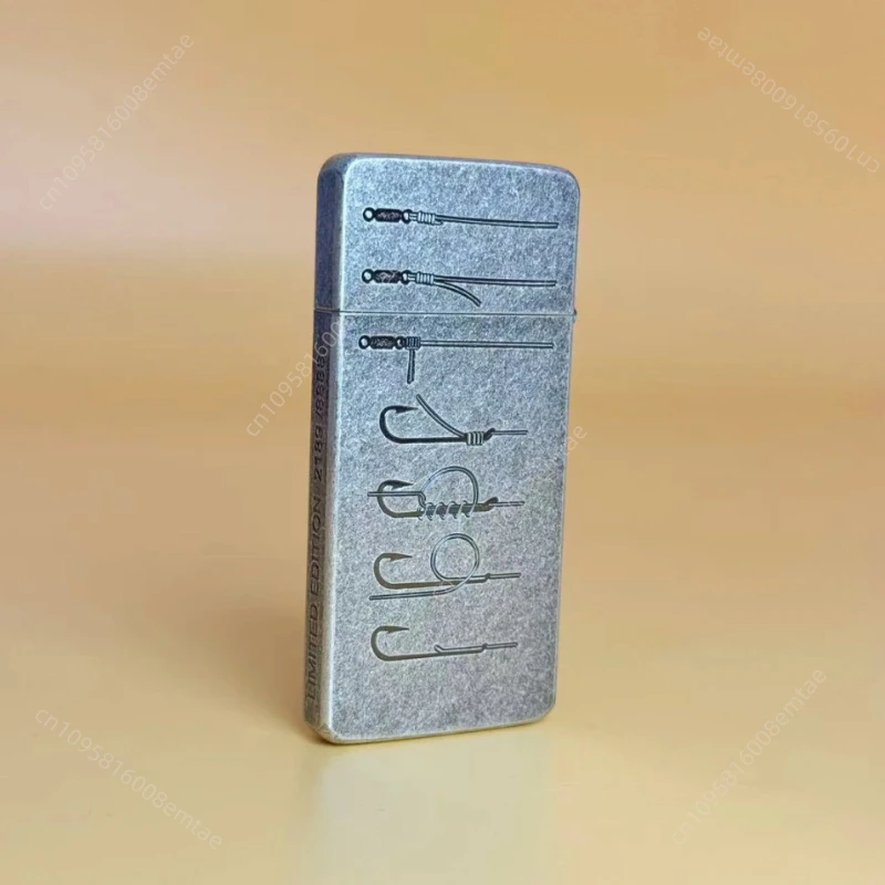ZORRO ZC5 ultra-thin fishing themed fuel lighter, unique craftsmanship windproof lighter, cigarette accessories, men's gift