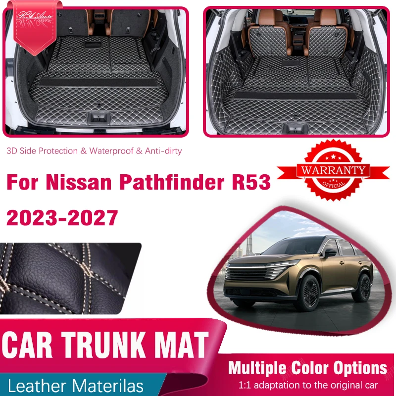 Car Trunk Mat For Nissan Pathfinder R53 2023 2024 2025 2026 2027 6SEAT 7SEAT Anti-dirty Cargo Cover Storage Pad Auto Accessories