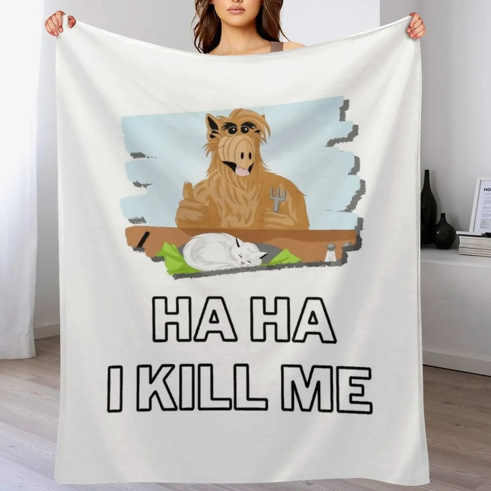 

Alf and his Catch phrase Throw Blanket Stylish Couch Blanket for Home Living Room