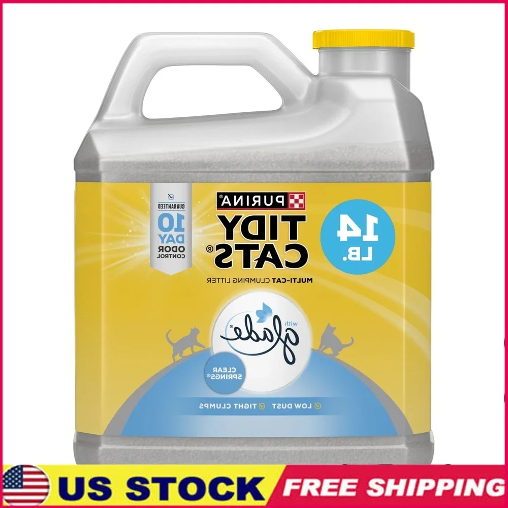 Letrero para gatos aglomerado Baja olor a polvo Neutralizante Glade Clear Springs Desodorante Multi Casas para gatos Jarra de 14 lb