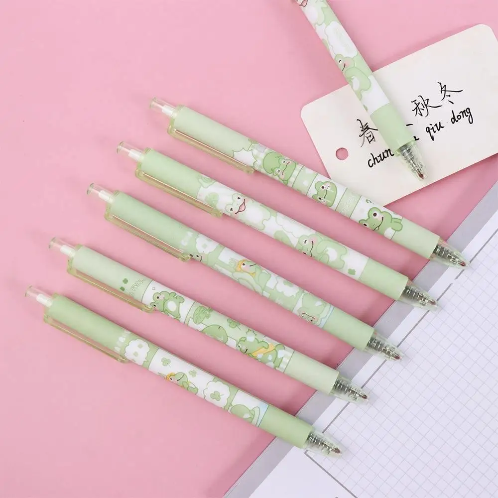 

Durable Funny Push Gel Pen Writing Tool Office Gift Student Stationery Frog Manual Gel Pens Black Ink Pens Neutral Pen Sign Pen