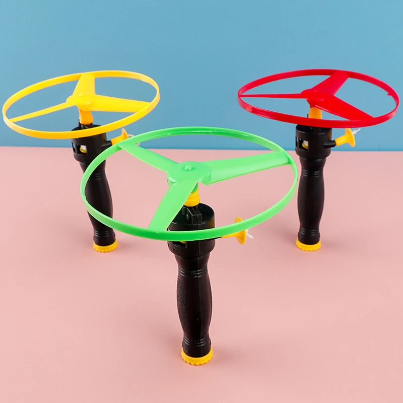 6pcs/set Kids Flying Toys Children Outdoor String Mini Launcher Disk Educational Toy for Children Gift