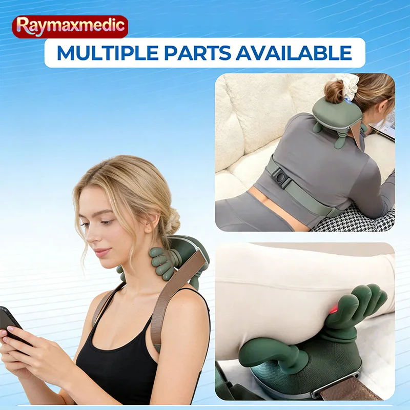 

Беспроводной массажер для шеи и плеч Raymay 4DBionic: шейный и трапециевидный массаж, разминающий эффект, бесщеточный двигатель, массажная накидка