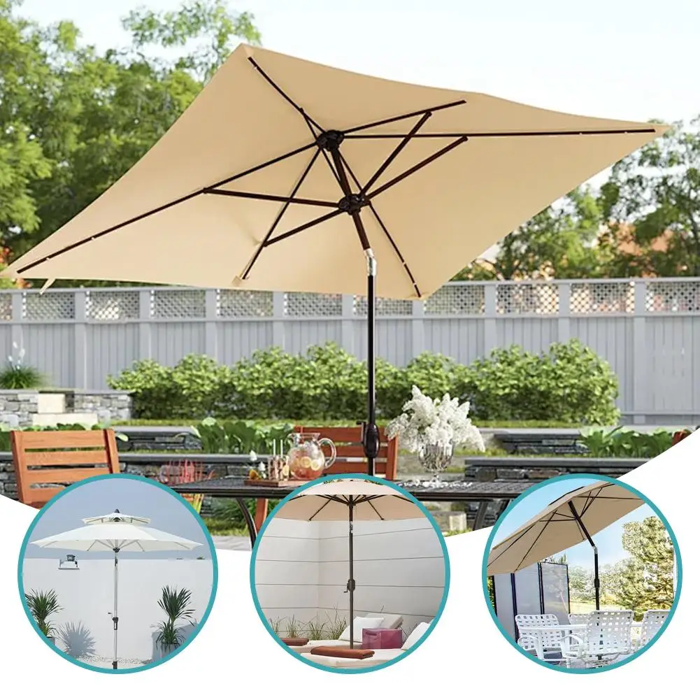 Detachable Patio Umbrella Shaker Turn Waterproof Umbrella Beach 2024 Outdoor Garden Furniture For Terrace Sunshade Accessories