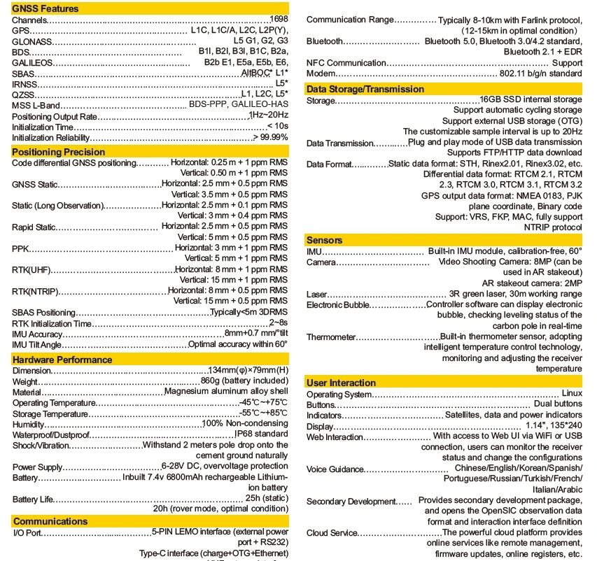 Equipamento de pesquisa South ALPS1 Rtk Gnss Receptor Gps Laser diferencial Gnss Rtk Base Y Rover South Alps1 Gnss