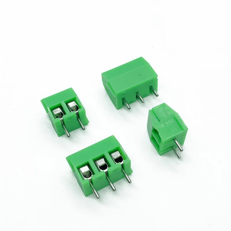 20PCS Screw Terminal Block KF350 KF396 3.5mm 3.96mm Pitch 2P 3Pin Stackable Green Wire Connector