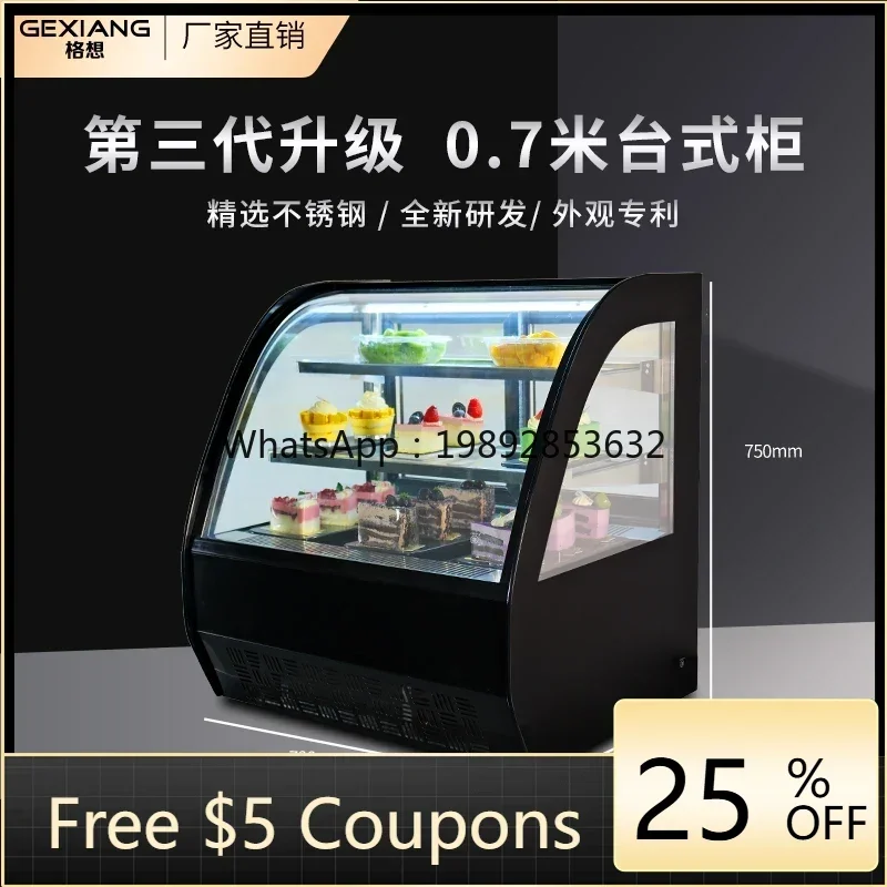 

ZS Cake Display Cabinet Refrigerated Small Dessert West Point Mousse Fresh-keeping Cabinet Bar Counter