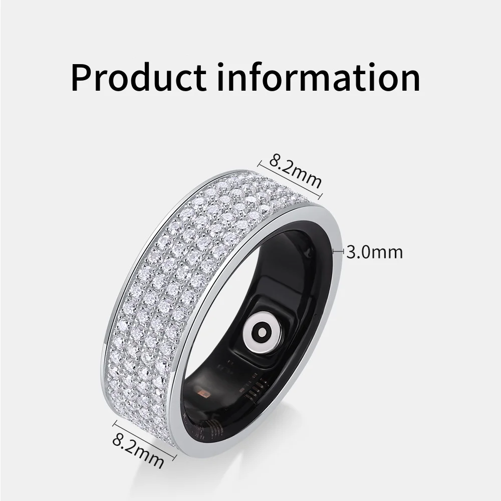 

2025 hot sale New Design ing Healthy Body Pressure Sleep S925 Sterling Silver Moissanite Rings Wearable Gps Tracker