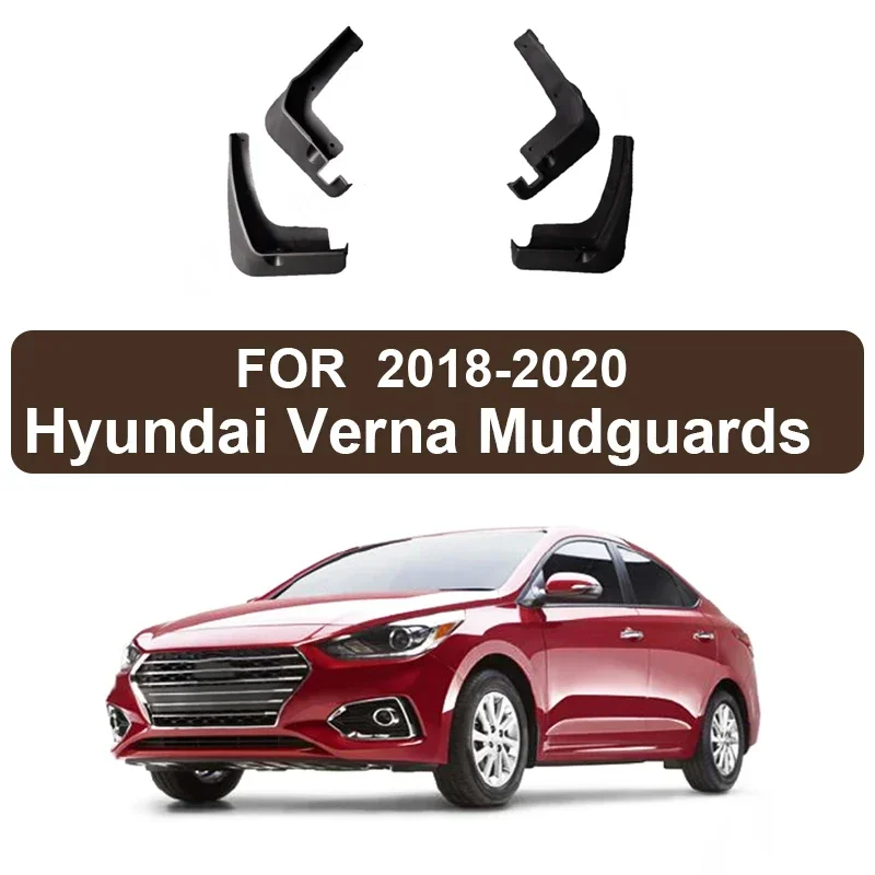 

For T Hyundai Accent Verna 2000-2020 Fender Mudguard Mud Flaps Guard Splash Front Rear Flap Mudguards Car Accessories