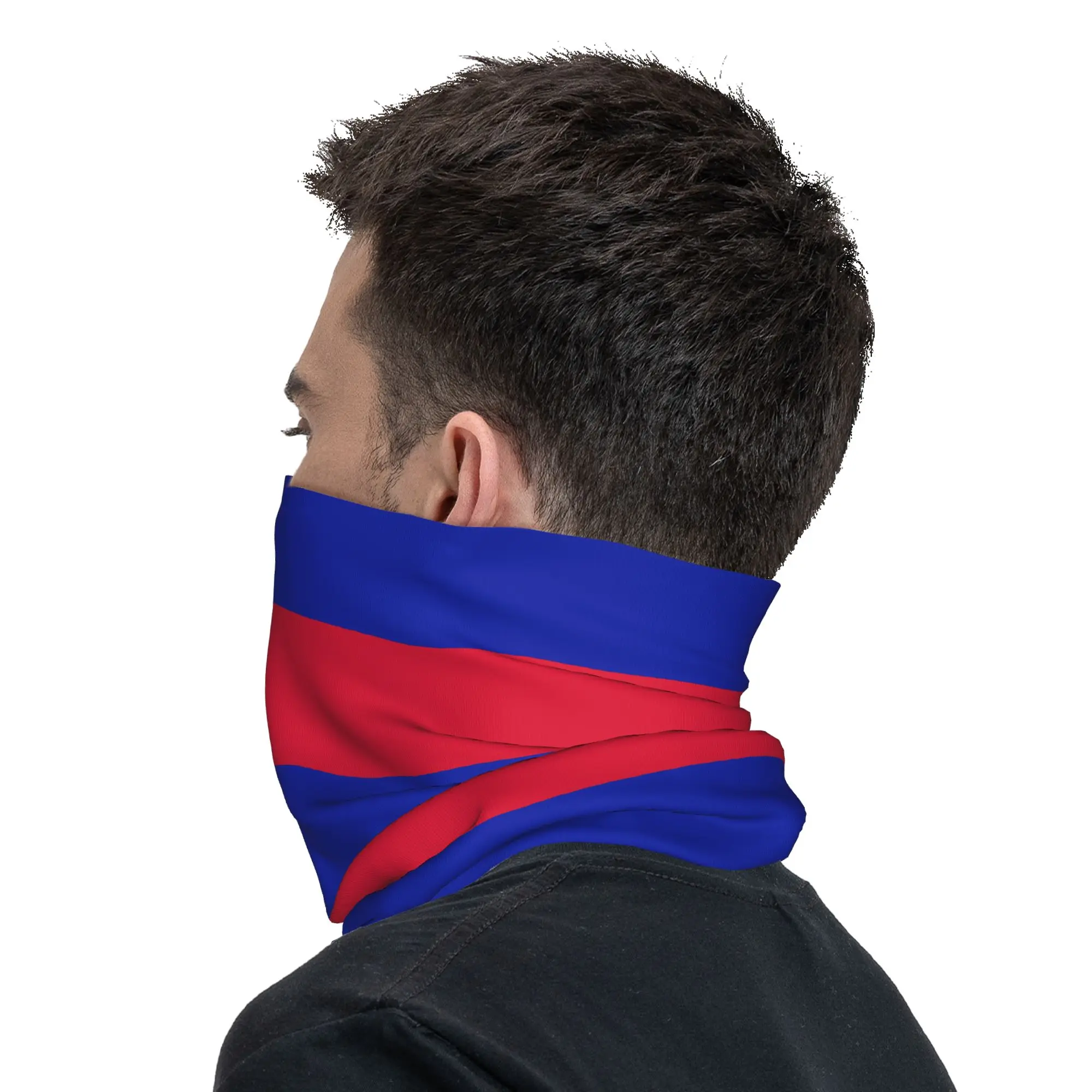 Haiti Flag Bandana Neck Gaiter Printed  Wrap Scarf Multifunctional Cycling Scarf Outdoor Sports Unisex Adult Breathable view 4