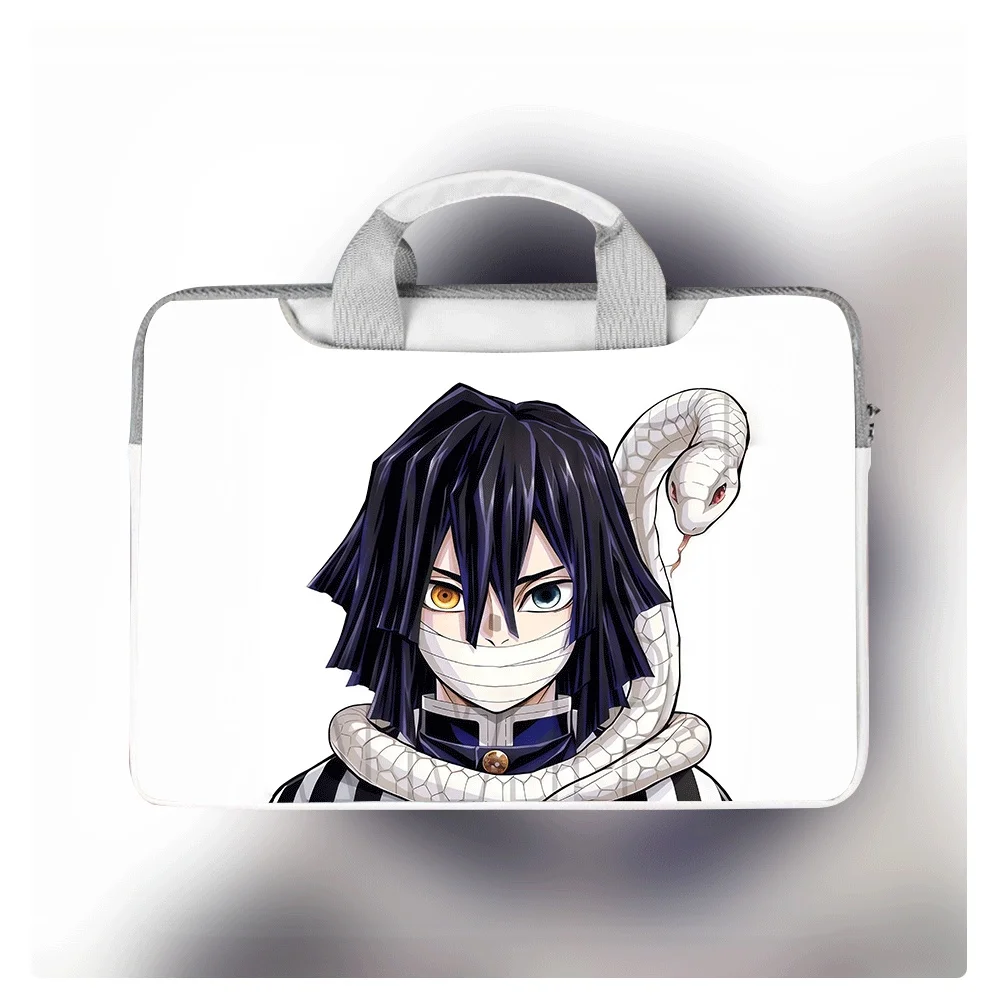 Kimetsu No Yaiba Laptop Protective Bag 13 14 15 15.6 16 Inch Shinobu Giyuu Printed Waterproof Shockproof Plush Liner Handbag