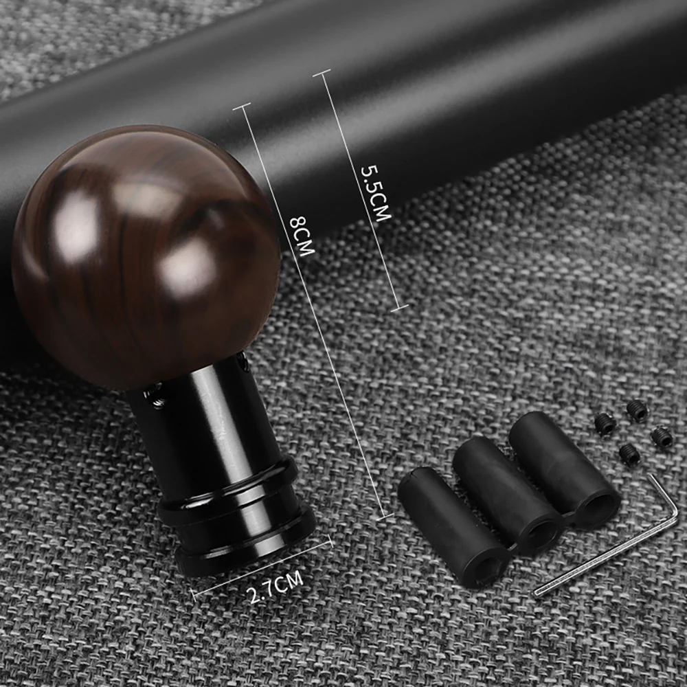 Mahagoni Holzmaserung Carbon Fiber Schaltknauf Auto Innenraum Manuelle/Automatikgetriebe Universal Auto Schalthebel – Detail 7