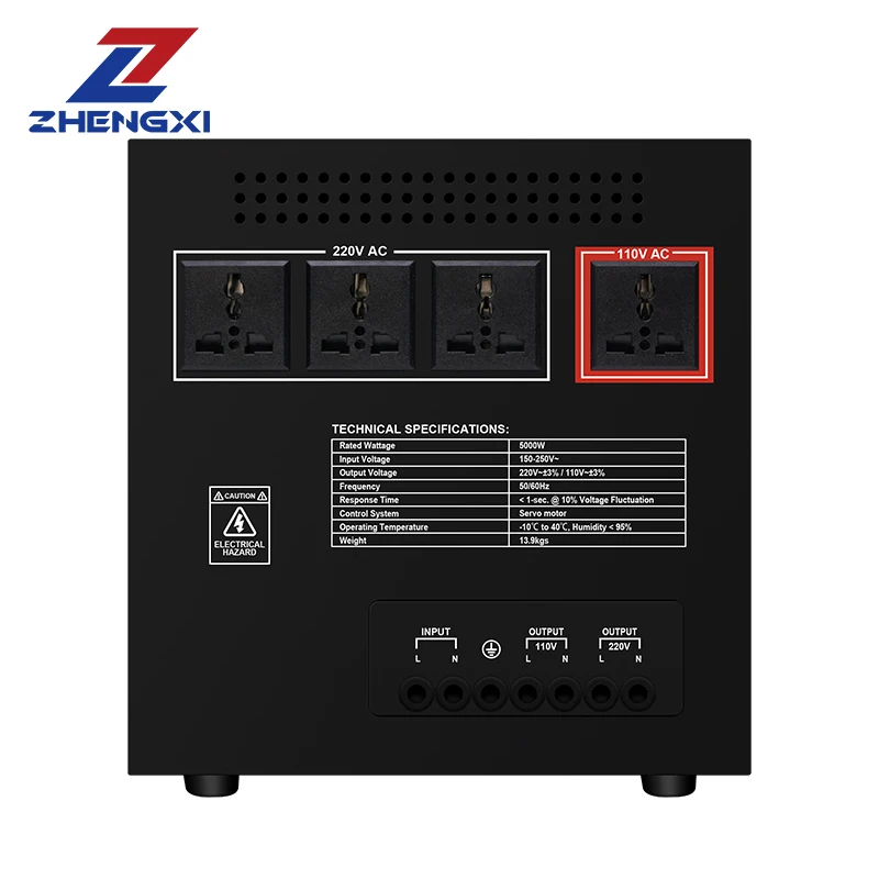 AVR-5000VA penstabil tegangan fase tunggal 3kw 5kW dengan regulator voltase AC 220V/Stabilizer untuk AC