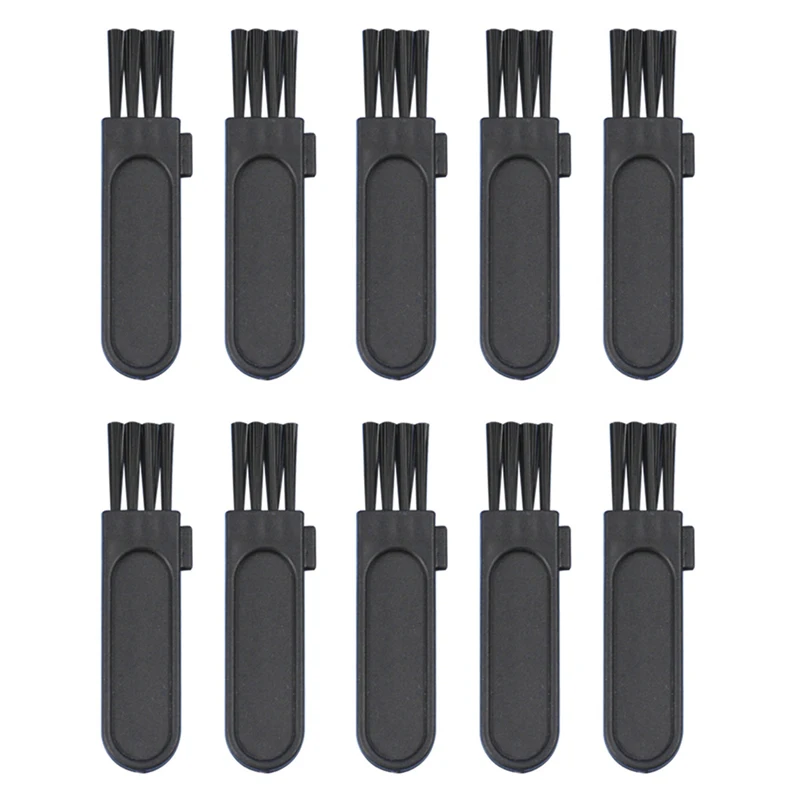 10Pc 4.6cm Black Small Brush Razor Cleaning Brush Keyboard Dust Nylon Plastic Brush Computer Keyboard Dust Removal Clearing Tool