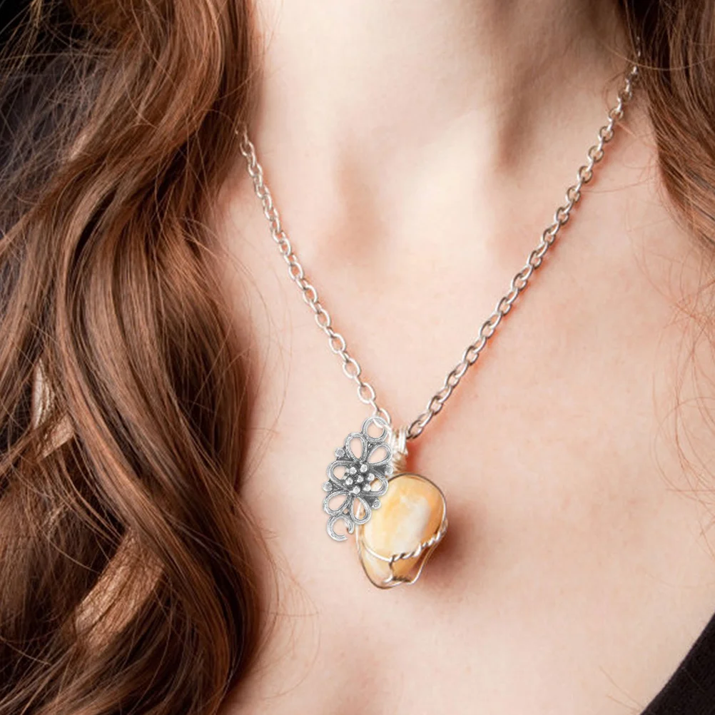 

60pcs Retro Flower Shaped Connector Pendants Charm Diy Jewelry Making Accessories For Bracelet Necklace Keychain Anklet