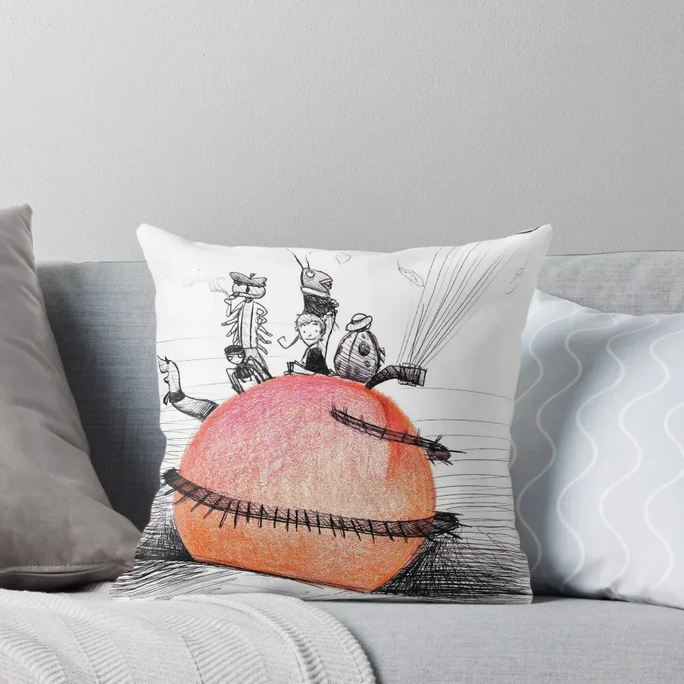 

Not So Giant James and The Peach Throw Pillow Luxury Cushion Cover Cushions For Sofa ornamental pillows for living room Pillow