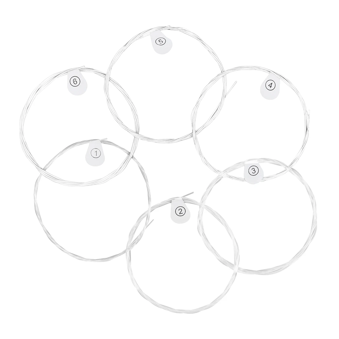6-teilige Saiten für klassische Gitarre, schwarze transparente Nylon-Gitarrensaiten, versilberte Kupfer-Wundsaite, Gitarrenzubehör – Detail 9