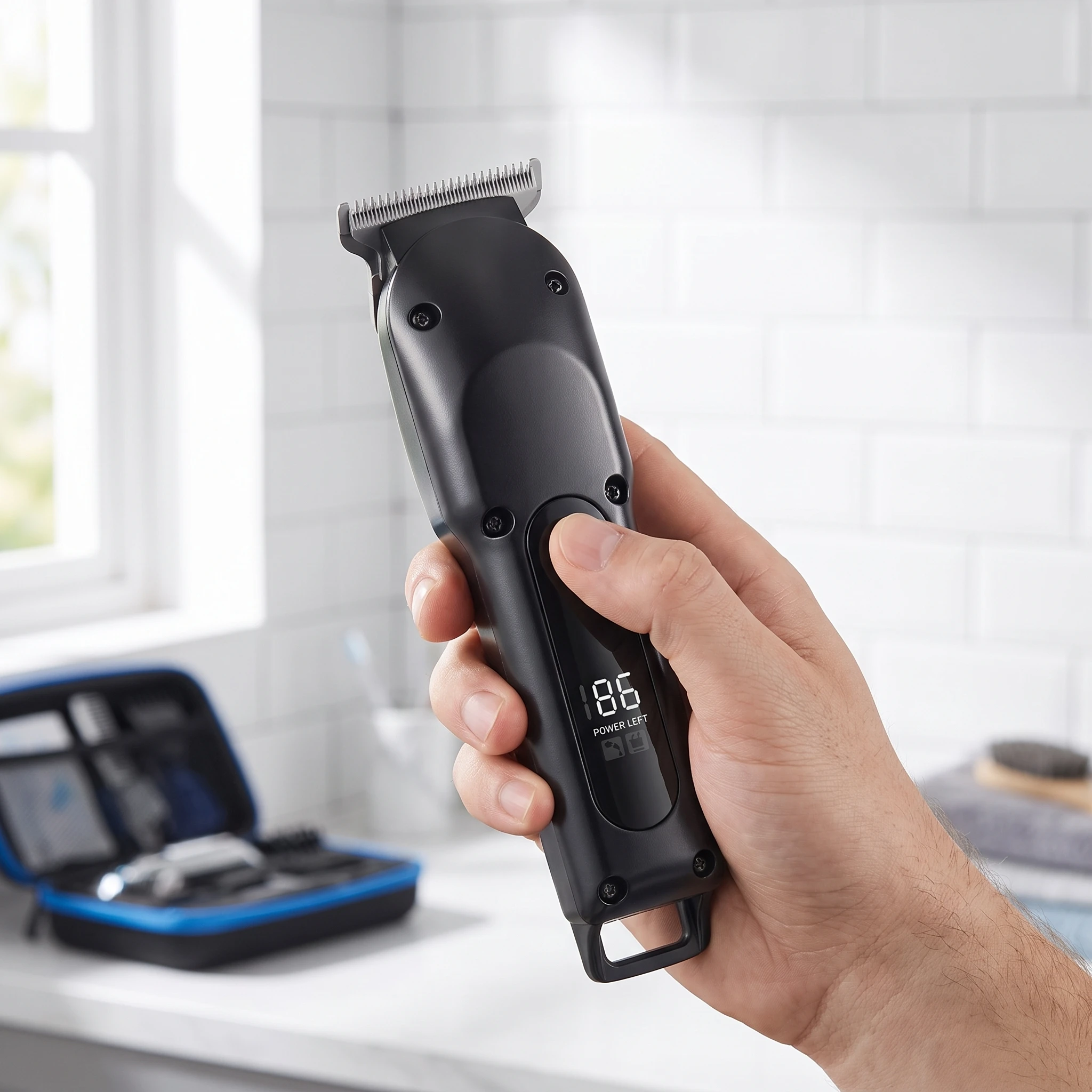 Rechargeable Hair Clipper Full Body Washable Electric Professional Hair Trimmer Men Household Engraving Hair Cutting Machine