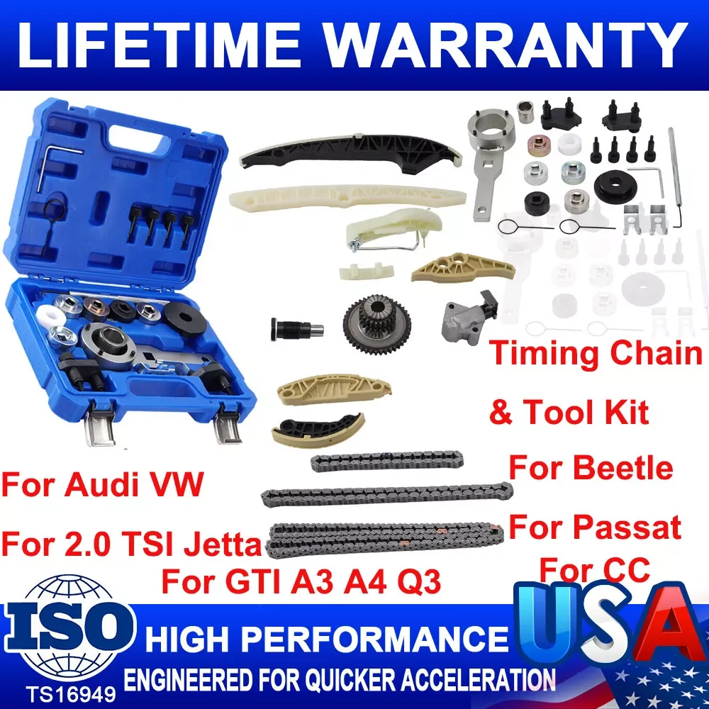 

Carbole Upgraded Timing Chain Kit Set For VW CC Jetta Golf Audi A4 A5 A6 Q5 1.8 2.0T USA