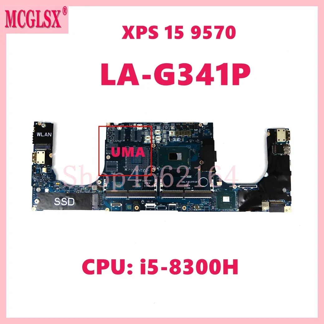 Imagem -02 - com i5 i7 I98th Gen Cpu Uma Dis Notebook Mainboard para Dell Precisão 5530 Xps 15 9570 Placa-mãe do Portátil La-g341p