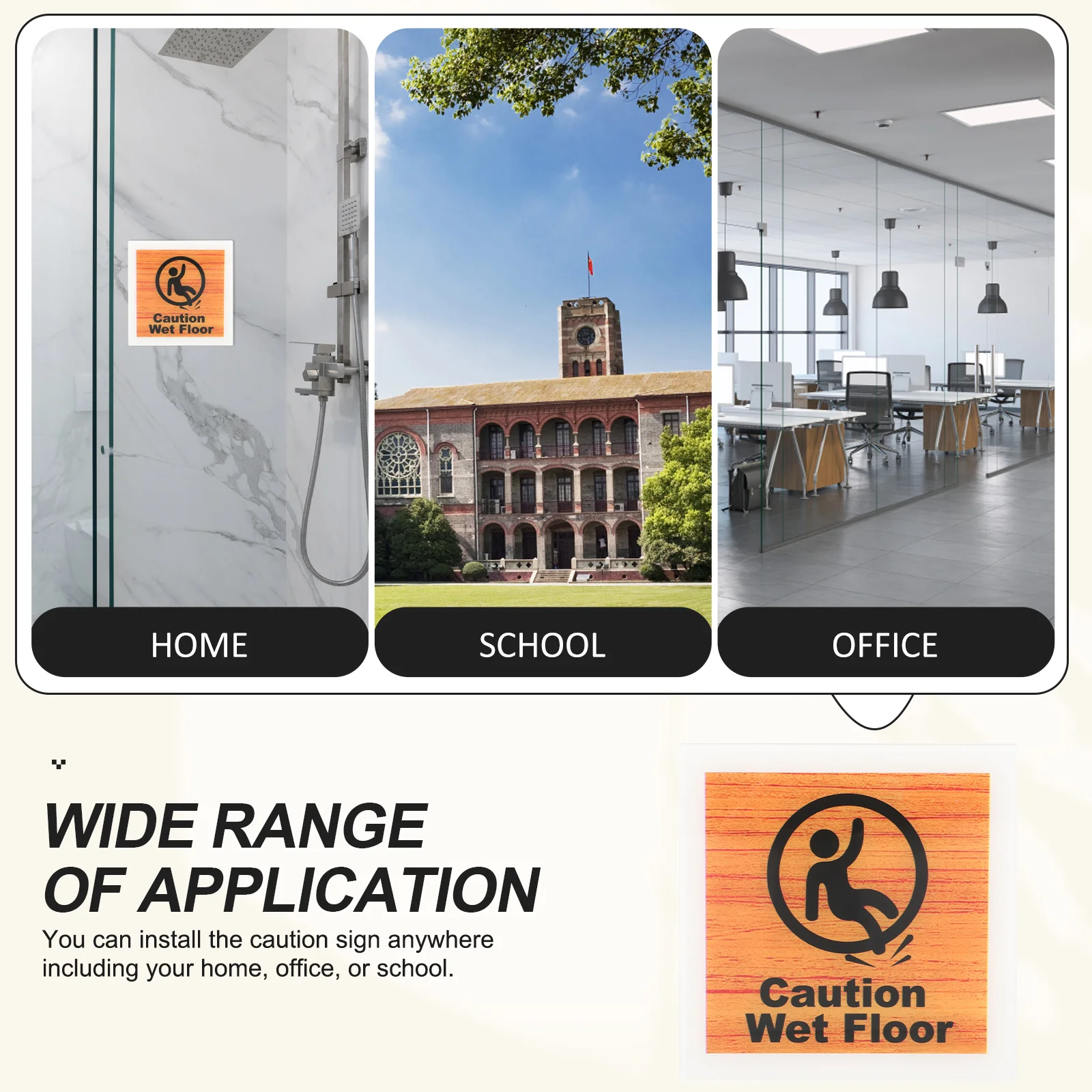 

Caution Wet Floor Safety Warning For Restaurant Home Office Wall Mount Wet Floor Commercial Use Acrylic Caution Sign Decor For