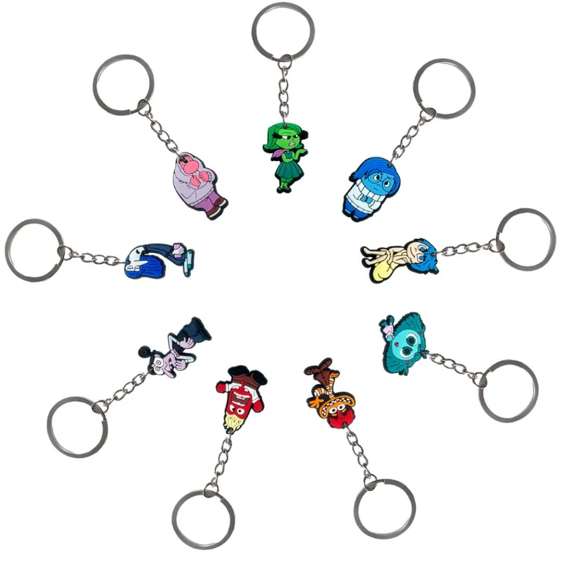 

The New " Inside Out " Keychains Soft PVC Keyring For Kids Party Gift Kids Favor