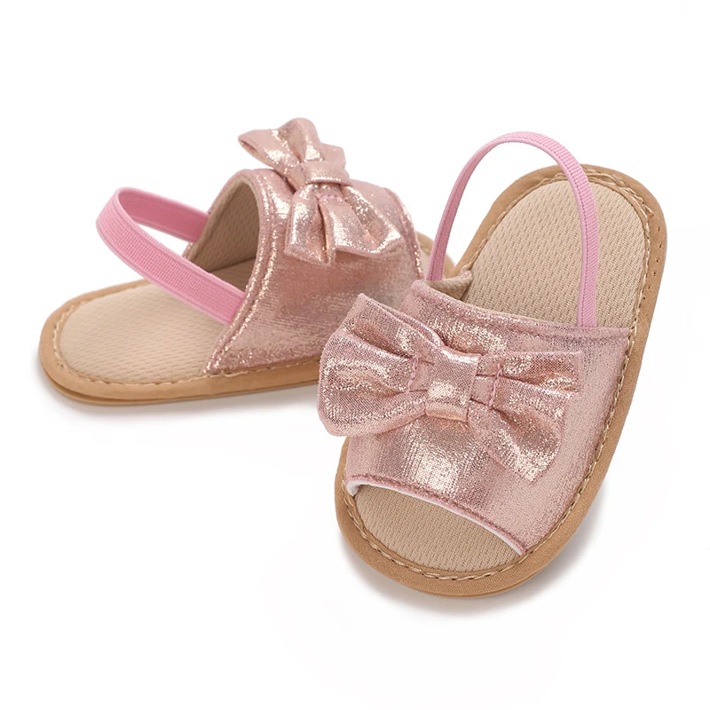 0-18M Baby Cute Preschool Summer Sandals Pink Princess Casual Soft Rubber Sole Anti slip Single Shoes Girl\'s Walking Shoes