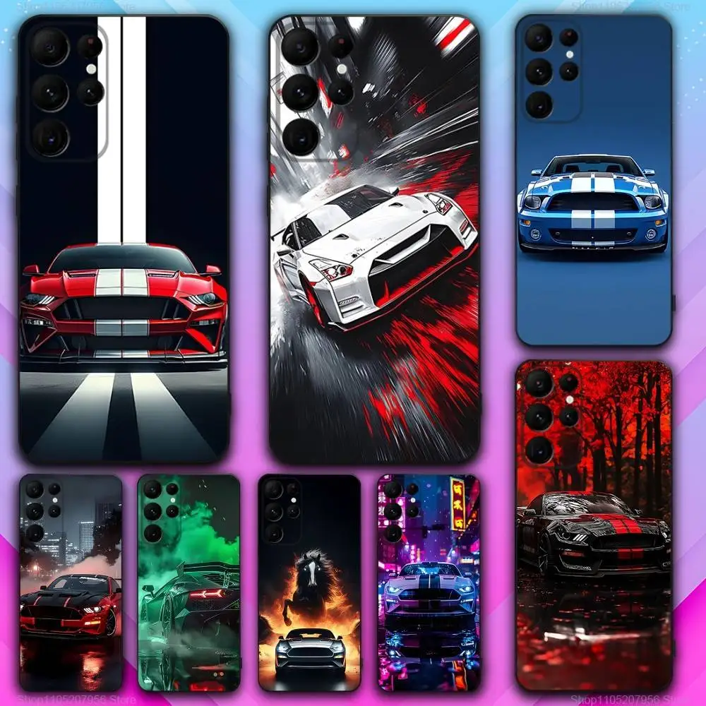 

M-Mustangs Cool Car Phone Case For Samsung S30,S25,S24,S23,S22,S21,S20,Fe,Lite,5G,Ultra,Plus Black Cover