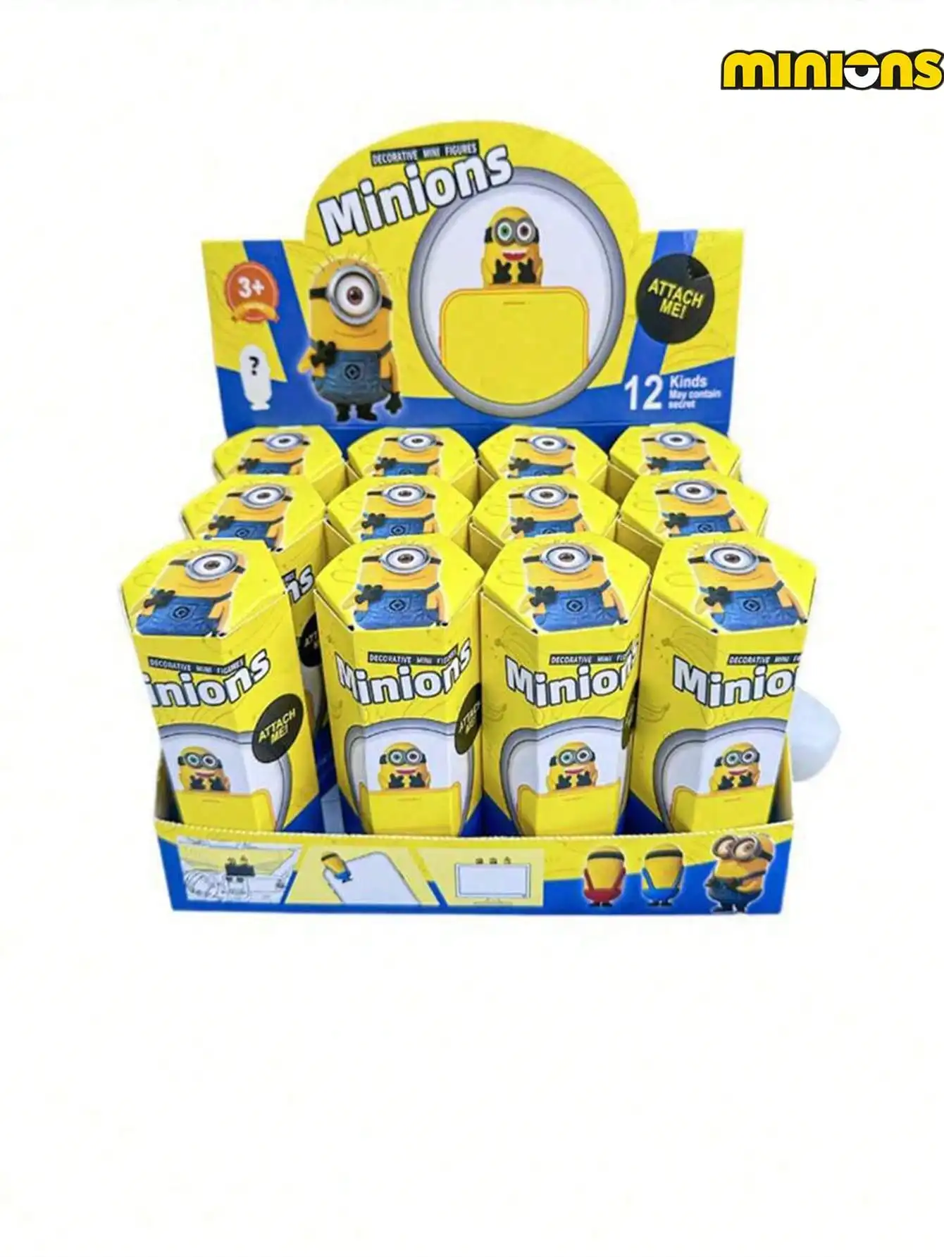 Minions Random 1/3/6/12Pcs Desktop Ornaments Cartoon Chin-Rest Decorations Cute Room Decorations Suitable for Parties and Holidays, Can Be Used to Decorate Rooms and Decorate Tabletops