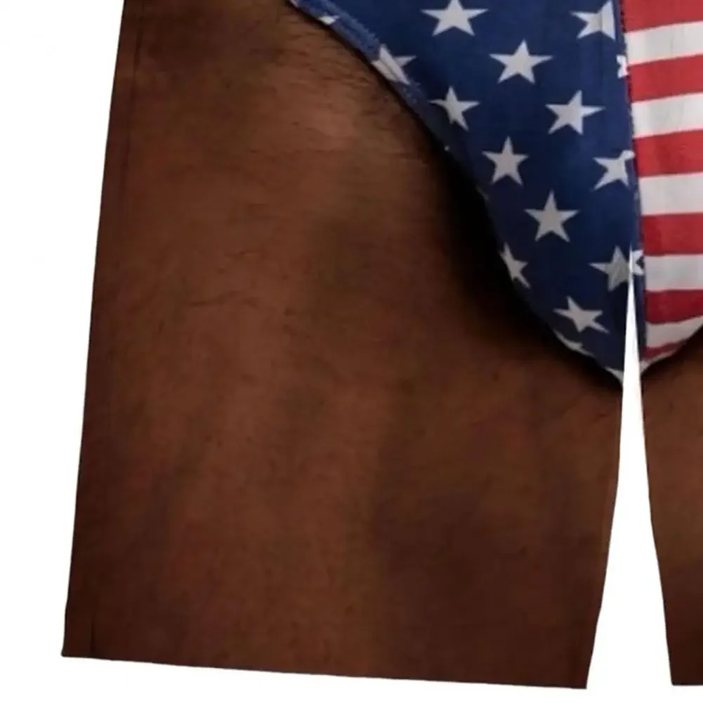 Herren Badeshorts mit 3D-Effekt und USA-Flaggen-Print, Schnelltrocknend, für Strand und Surfen – Detail 8