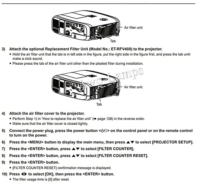 Filtro aria proiettore per proiettore Sanyo PLC-XM100 PLC-XM80L PLC-WM4500 PLC-WM4500L ET-SFYL-081 POA-FIL-081 610-349-8317 3LCD